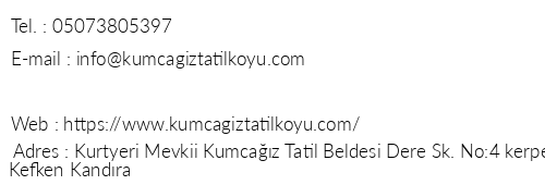 Kumcaz Tatil Ky telefon numaralar, faks, e-mail, posta adresi ve iletiim bilgileri